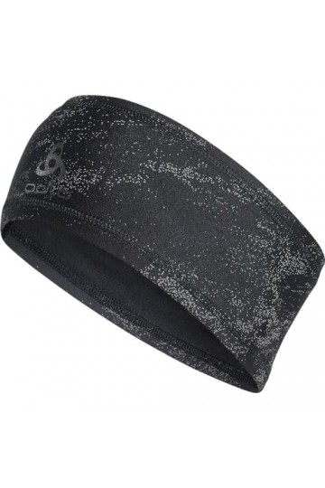 Odlo Polyknit Warm Eco Reflective Bandeau par Temps Froid, Noir, Taille Unique Mixte