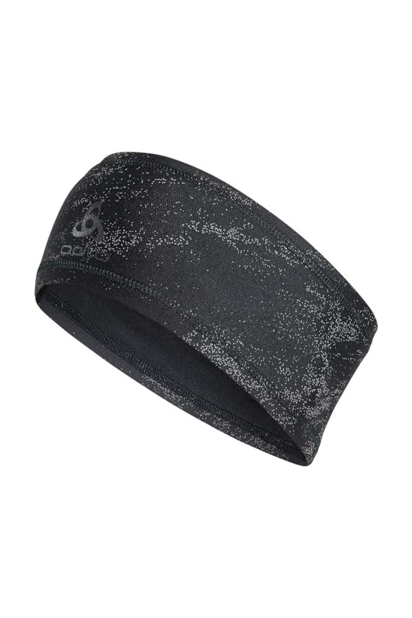 Odlo Polyknit Warm Eco Reflective Bandeau par Temps Froid, Noir, Taille Unique Mixte