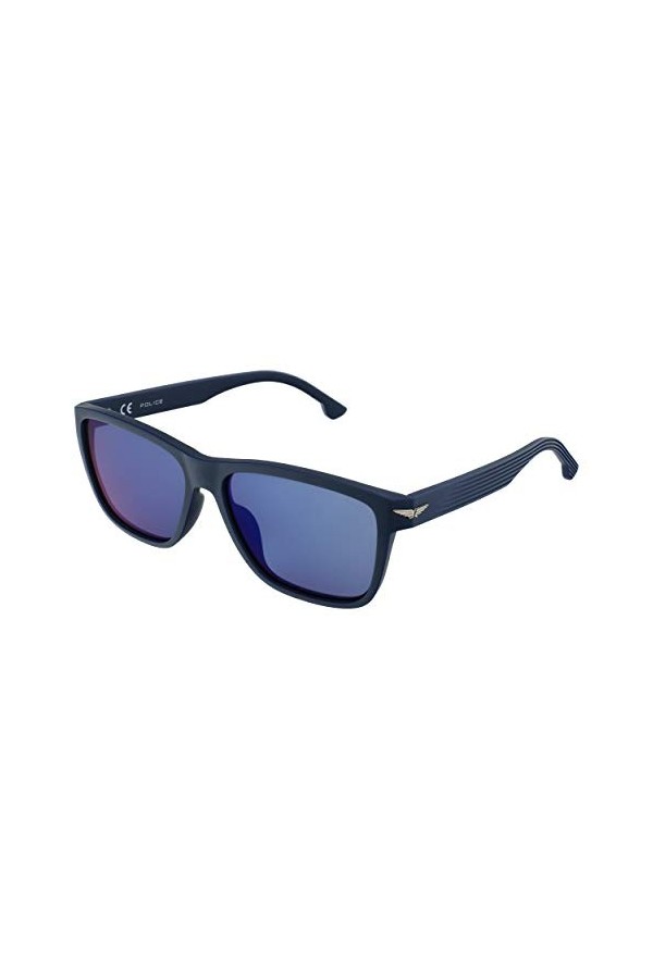 Police SPLB38E Sunglasses, Blue OPACO, 56 Unisex