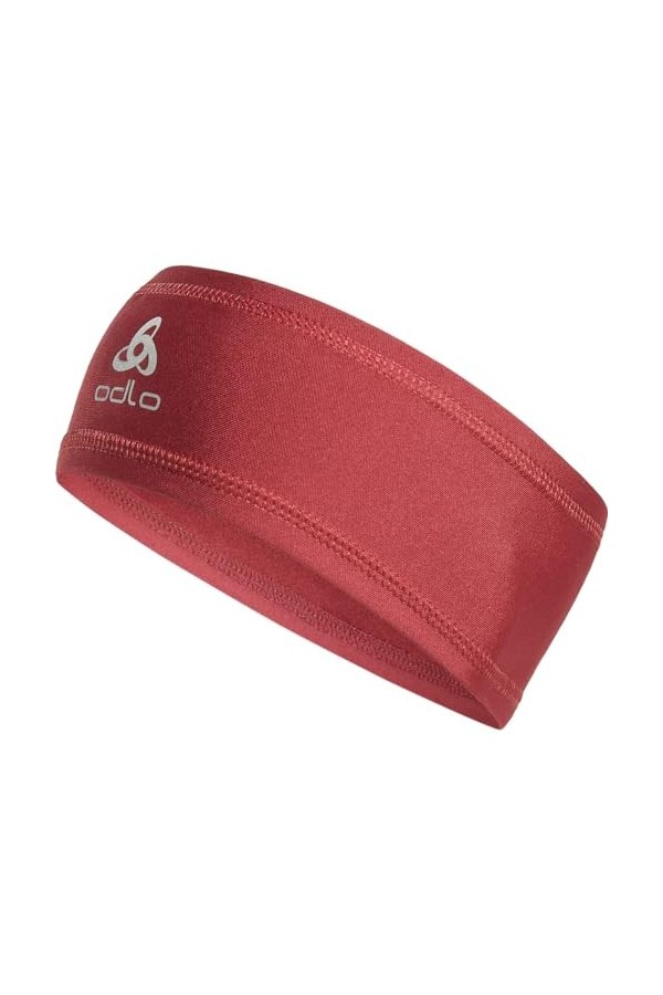 Odlo Polyknit Warm Eco Bandeau par Temps Froid, Rouge, Taille Unique Mixte