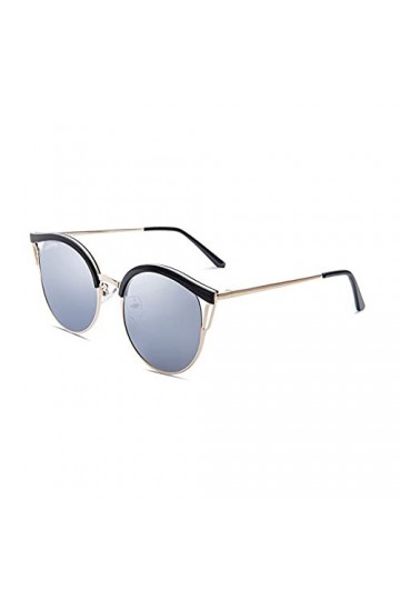 ZJH Lunettes de Soleil polarisées à la Mode pour Hommes et Femmes Lunettes de Soleil Cadre en métal 100% UV Blocage de Soleil