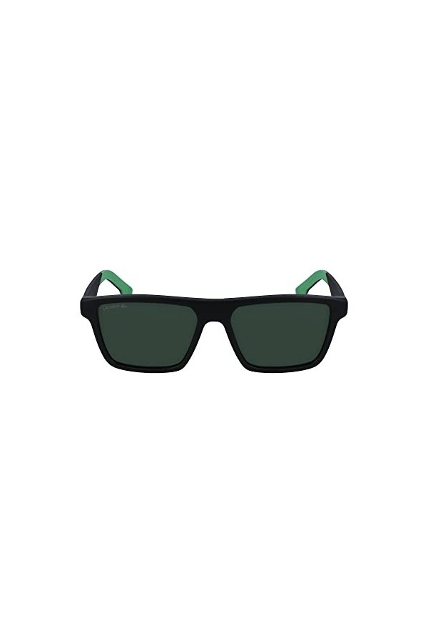 Lacoste L998S Sunglasses, 002 Matte Black/Green, 55 Unisex