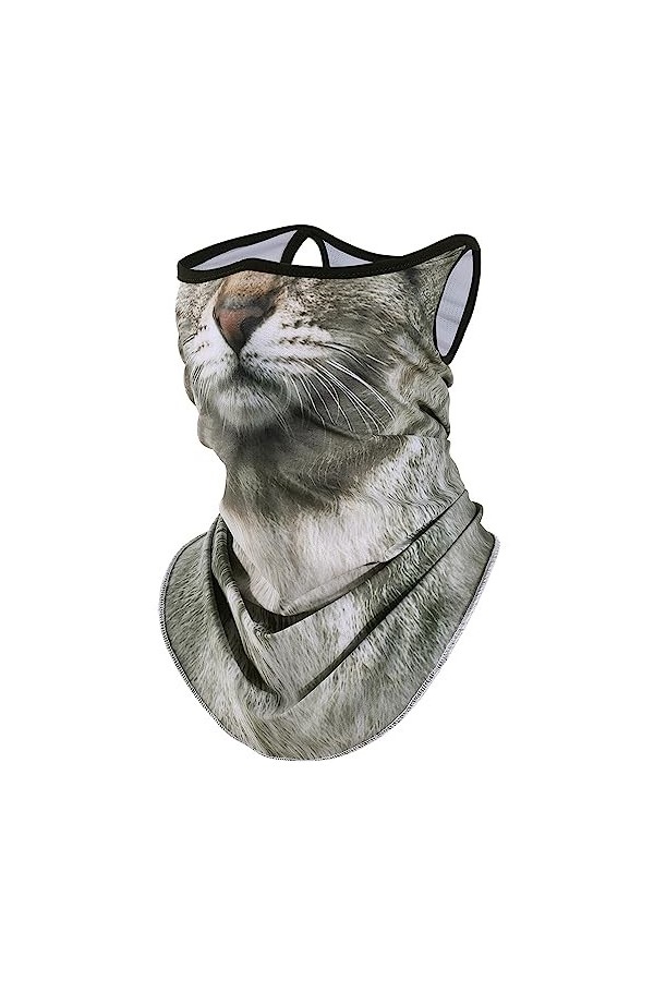 WTACTFUL Masque de protection solaire 3D pour lété - Avec boucles doreilles - Masque multifonction pour homme et femme - Re