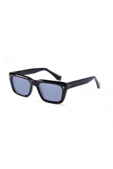 HCHES Lunettes de soleil punk en acétate pour hommes, lunettes de soleil carrées surdimensionnées pour femmes Crystal UV, BLK