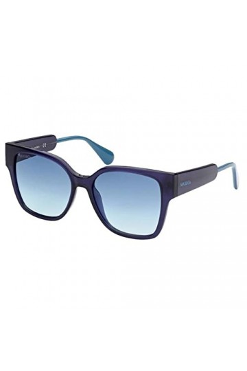 MAX &CO MO0036 Lunettes de Soleil, Bleu Brillant, 55/16/140 Femme