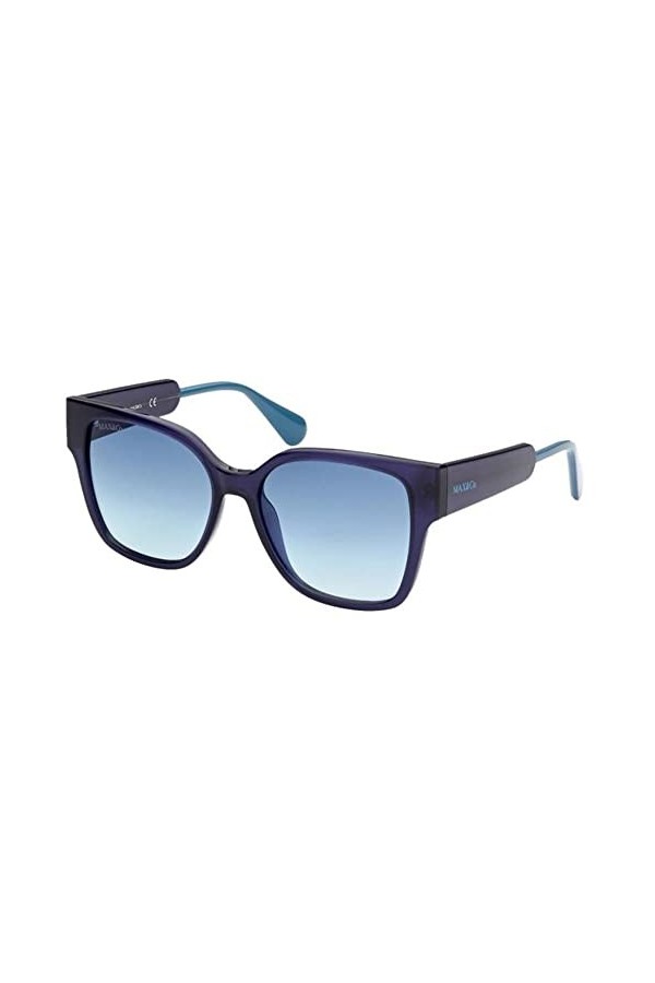MAX &CO MO0036 Lunettes de Soleil, Bleu Brillant, 55/16/140 Femme