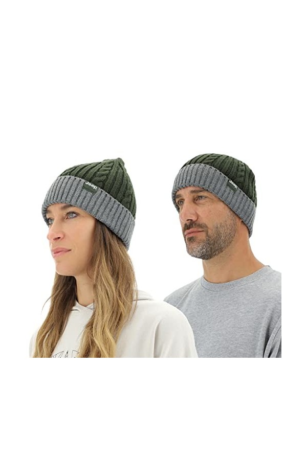 Jeep O102602-E857 J Twisted Tricot Hat J22W Unisexe Agave Green/Dark GM UNI