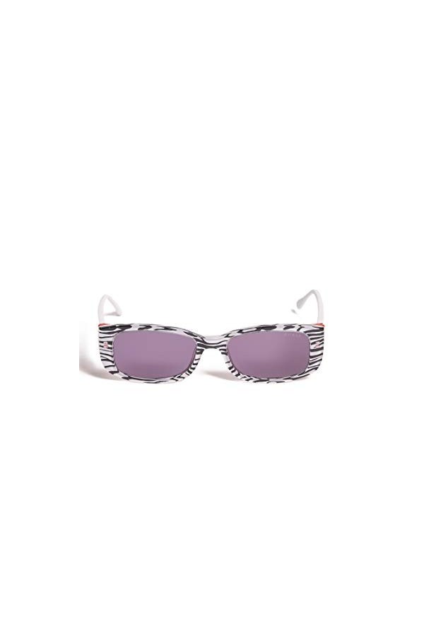 Guess GU-7648-S 99A Lunettes de soleil rayées Blanc/noir/gris