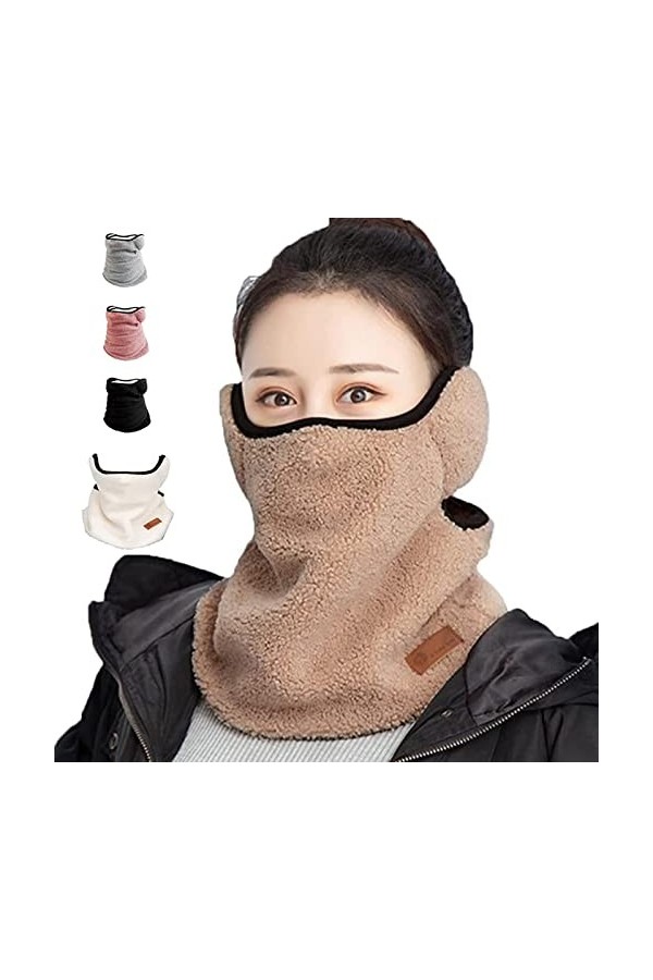 AOMAIGAD Cagoule,Écharpe tubulaire multifonction 3 en 1 longue écharpe réglable pour lhiver - Convient pour les femmes，Ski d