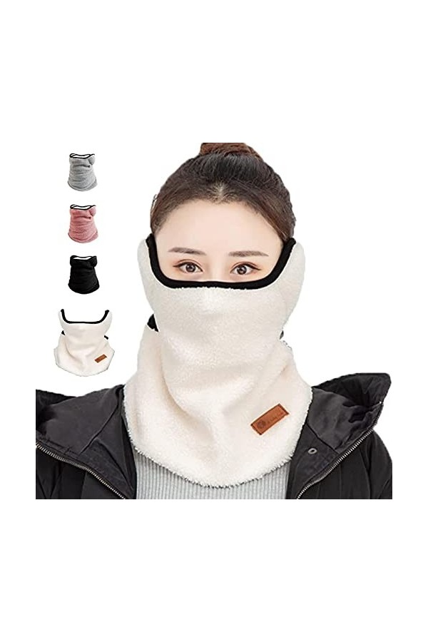 AOMAIGAD Cagoule,Écharpe tubulaire multifonction 3 en 1 longue écharpe réglable pour lhiver - Convient pour les femmes，Ski d