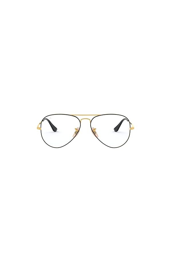 Ray-Ban 0RX 6489 2946 58 Lunettes de Soleil, Or Gold on Topo Black , Mixte Adulte