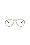 Ray-Ban 0RX 6489 2946 58 Lunettes de Soleil, Or Gold on Topo Black , Mixte Adulte