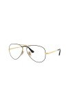 Ray-Ban 0RX 6489 2946 58 Lunettes de Soleil, Or Gold on Topo Black , Mixte Adulte