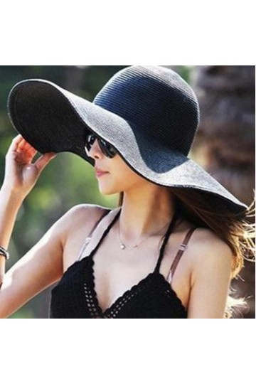 erioctry Femmes Filles Grand Bordé de Jardin Plage Big Summer Sun Hat Piscine Jardin Plage Chapeau de Paille pour Les Vacance