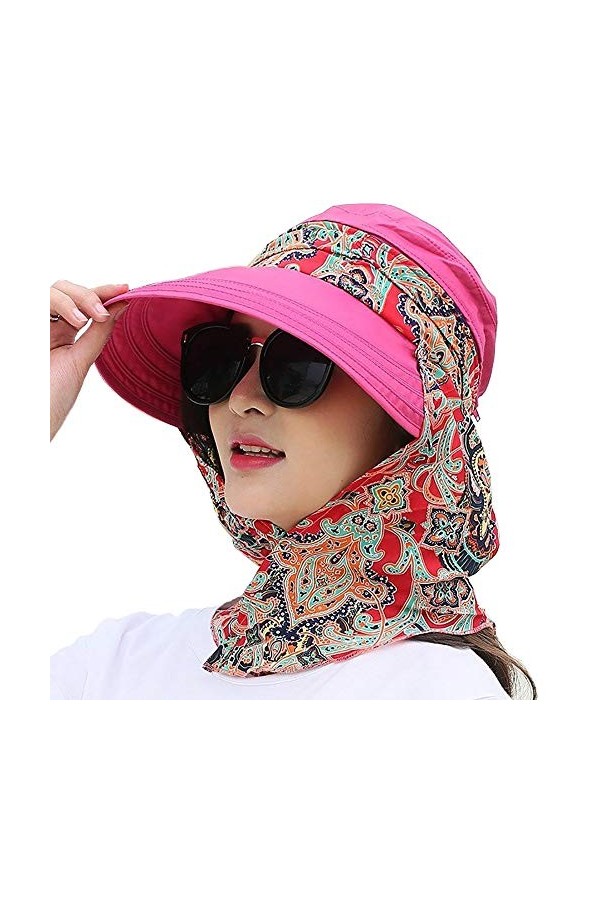 iHomey Chapeau de Soleil, Capeline, Large Bord décapotable, réversible UPF 50 + bob Contre Le Soleil pour Plage. Beige-A 