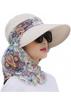 iHomey Chapeau de Soleil, Capeline, Large Bord décapotable, réversible UPF 50 + bob Contre Le Soleil pour Plage. Beige-A 