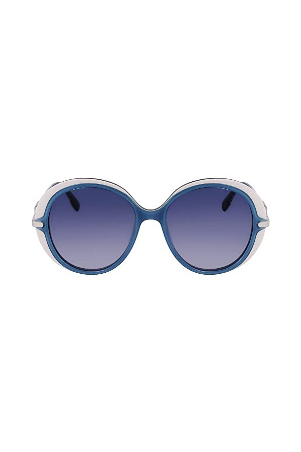 KARL LAGERFELD KL6084S Sunglasses, 458 Azure White, 55 Unisex