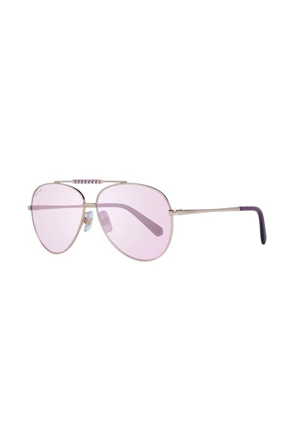 SWAROVSKI Femme SK0308 Lunettes de Soleil, Shiny Rose Gold, 60