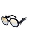 Longchamp Lessie-S-Kon Lunettes de soleil pour femme ø 55 mm Noir Taille M, Noir, Medium