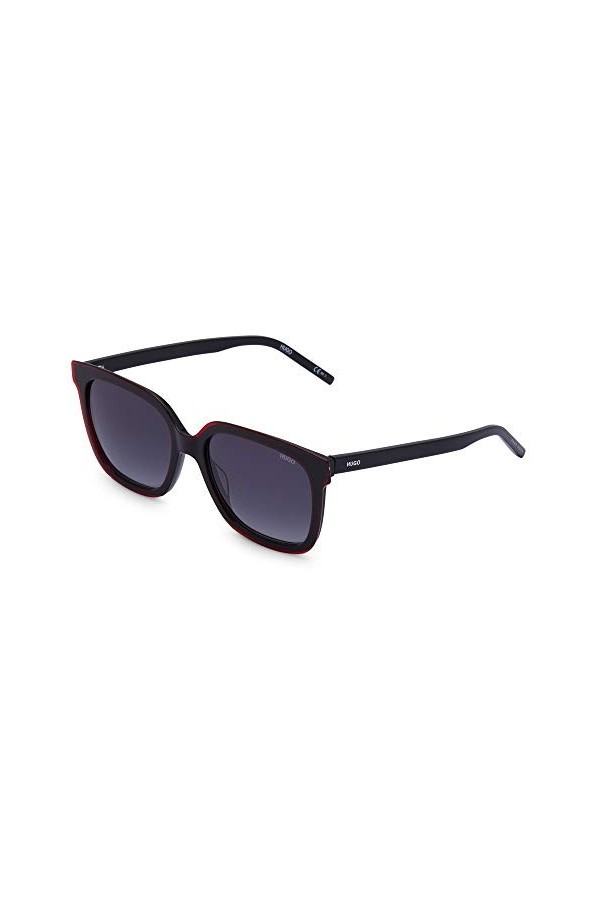 HUGO HG 1051/S Lunettes de Soleil, Noir et Rouge, 50 Femme