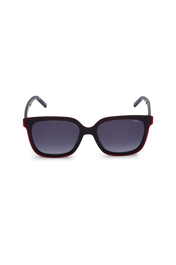 HUGO HG 1051/S Lunettes de Soleil, Noir et Rouge, 50 Femme