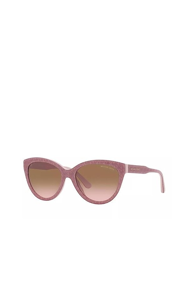 Michael Kors Makena Lunettes de Soleil, MK Signature PVC Ballet Pink/Brown Pink Gradient, 55 Mixte