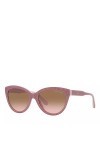 Michael Kors Makena Lunettes de Soleil, MK Signature PVC Ballet Pink/Brown Pink Gradient, 55 Mixte