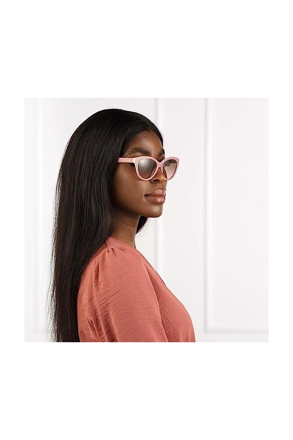 Michael Kors Makena Lunettes de Soleil, MK Signature PVC Ballet Pink/Brown Pink Gradient, 55 Mixte