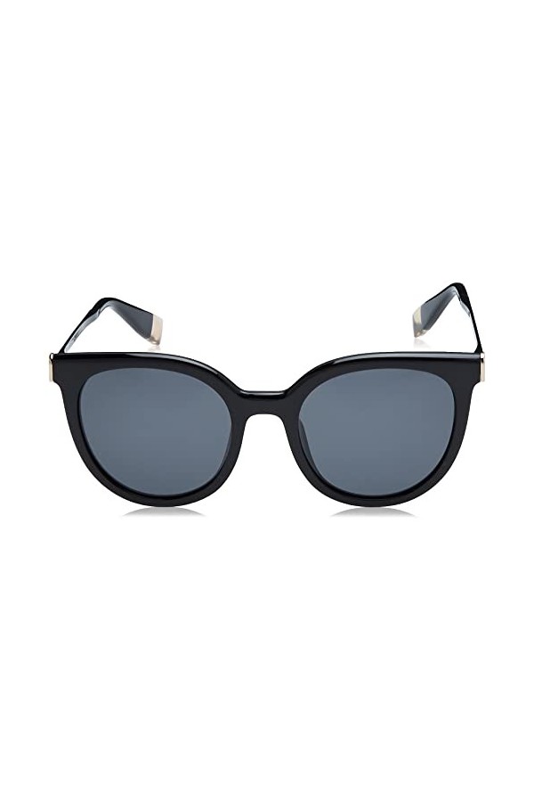 Furla Sfu625 Lunettes de Soleil, Noir Brillant, 52 Femme