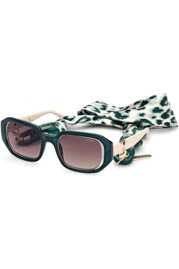 Guess GU7817 Lunettes de Soleil, Vert foncé Brillant, 53/21/140 Femme