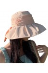 AIEOE Chapeau de Soleil pour Femme Large Bord Pliable Anti-UV Capeline Eté Plage Voyage Vacances Jardinage avec Cordon de Cou