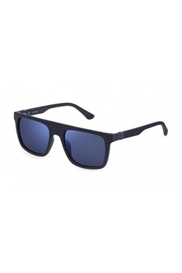Police Au- delà de Lite 2 Lunettes de Soleil, Bleu Mat, 55 Homme