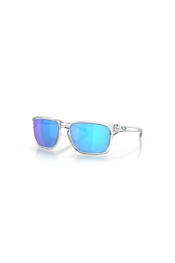 Oakley Oo9448-0457 Sunglasses, Polished Clear/Prizm Sapphire, 57/17/142 Mens