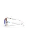 Oakley Oo9448-0457 Sunglasses, Polished Clear/Prizm Sapphire, 57/17/142 Mens