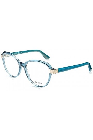 Guess GU2955 Lunettes de Soleil, Bleu Turquoise, Effet Brillant, 55/16/140 Femme