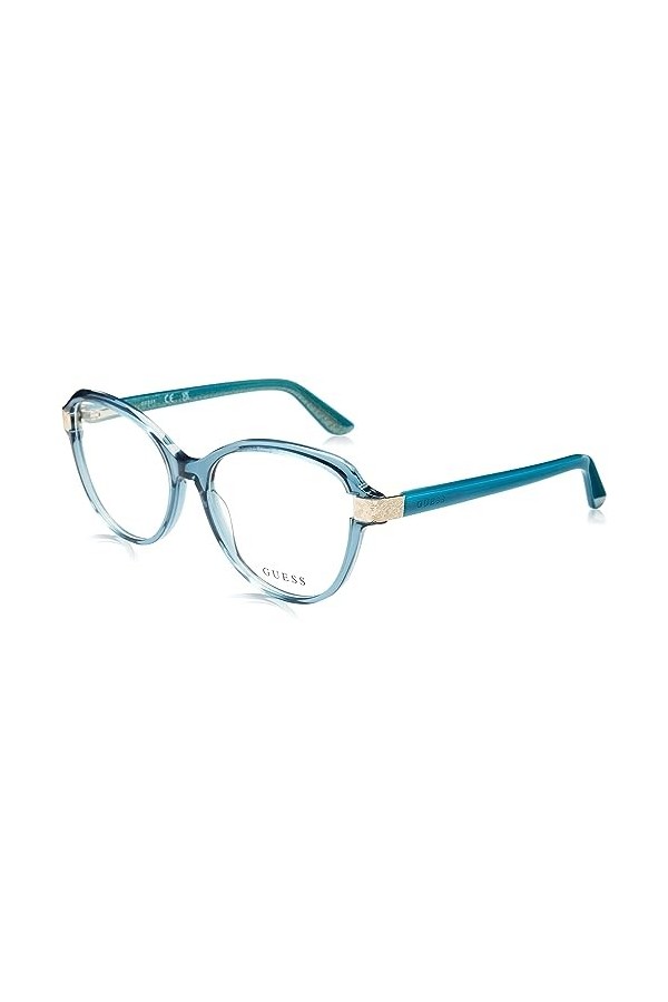 Guess GU2955 Lunettes de Soleil, Bleu Turquoise, Effet Brillant, 55/16/140 Femme