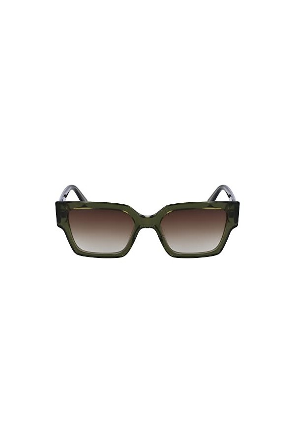 KARL LAGERFELD KL6089S Sunglasses, 305 Khaki/Crystal, 52 Unisex