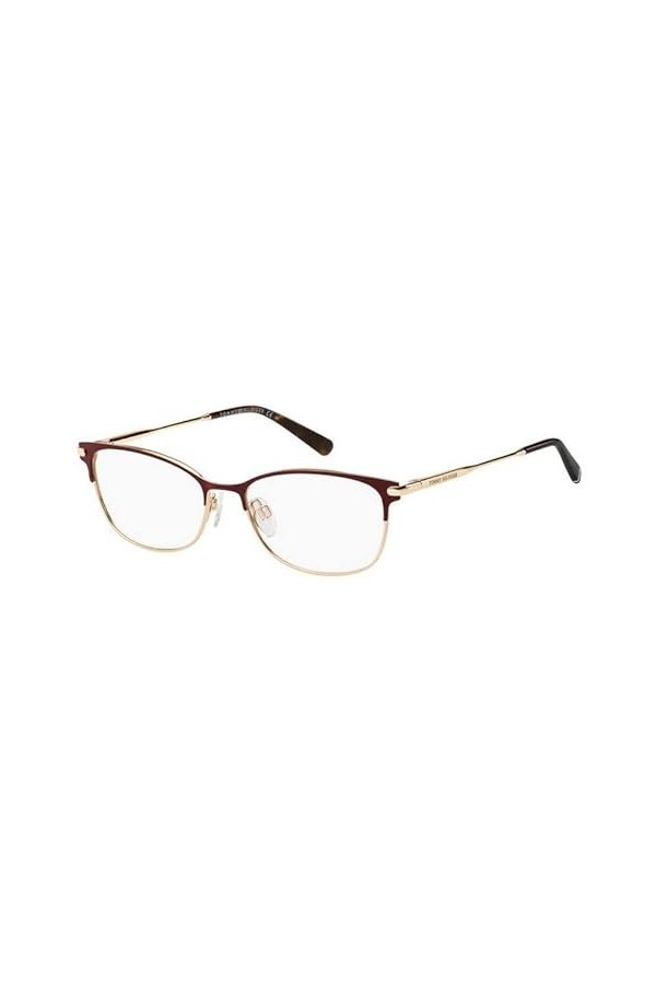 Tommy Hilfiger Th 1958 Lunettes de Soleil, Doré Mat Burgundy, 53 Femme