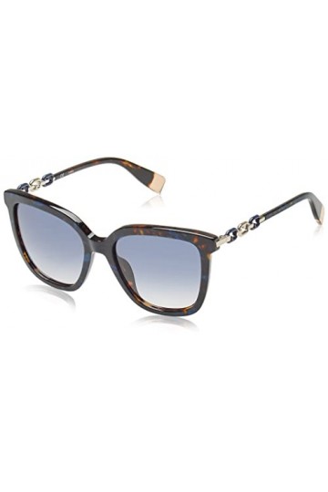 Furla SFU532 Sunglasses, Avana PERLATA Blue, 54 Unisex