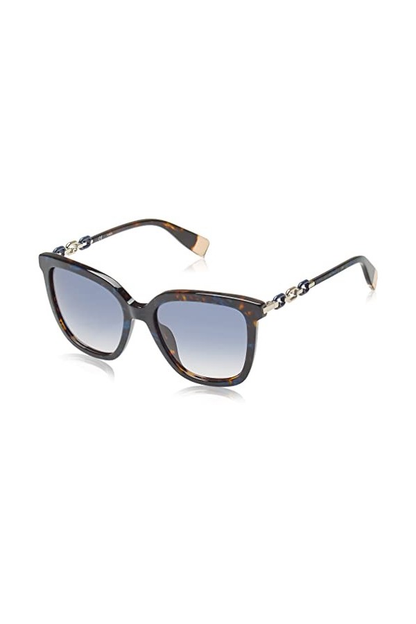 Furla SFU532 Sunglasses, Avana PERLATA Blue, 54 Unisex