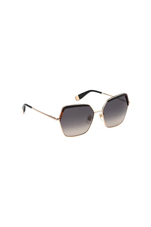 Furla SFU599V Sunglasses, Shiny Rose Gold, 58 Unisex