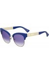 Moschino MOS038/S Lunettes de soleil pour femme Bleu/bleu dégradé 55/17/145, Bleu doré., 55 EU