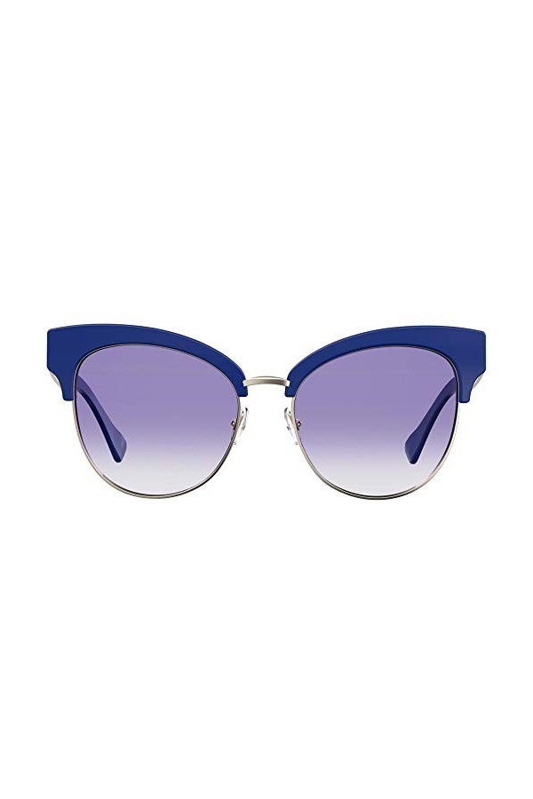 Moschino MOS038/S Lunettes de soleil pour femme Bleu/bleu dégradé 55/17/145, Bleu doré., 55 EU