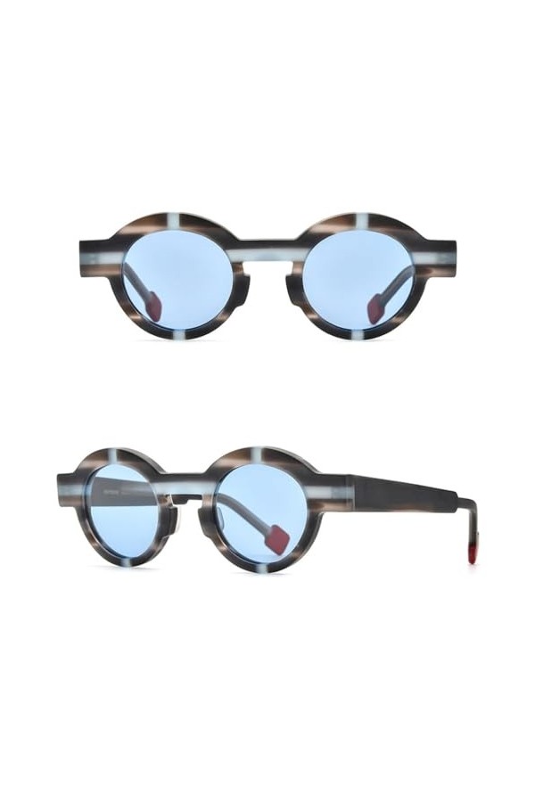 MUTYNE Lunettes de soleil polarisées en acétate mat UV400 hommes rétro vintage cercle lunettes de soleil rondes femmes nuance