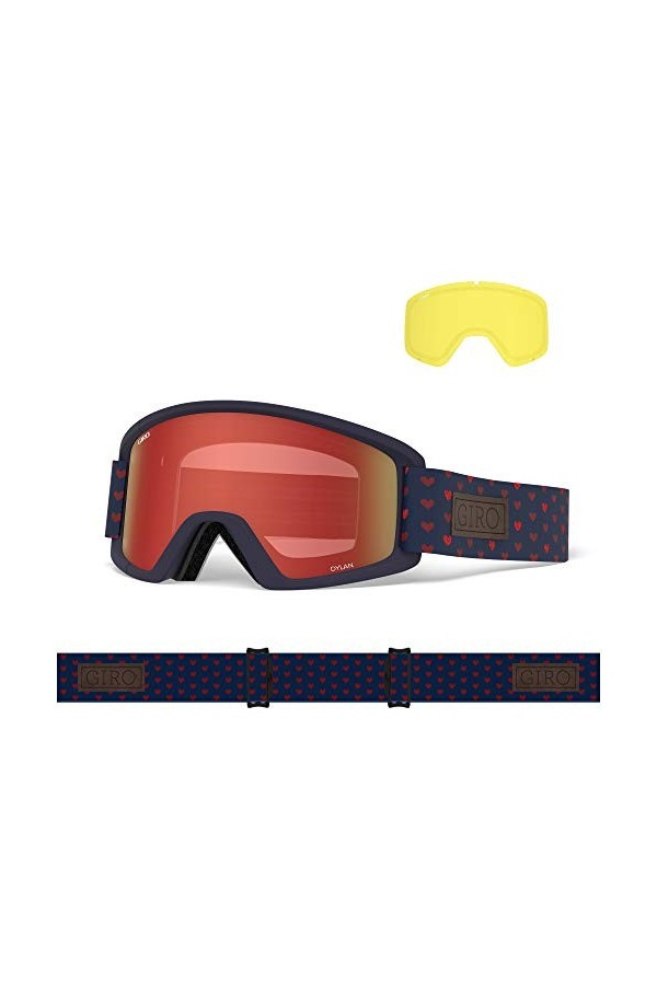 Giro Dylan Lunettes de Soleil Unisex, Cœurs Amber Scarlett/Jaune, Taille Unique