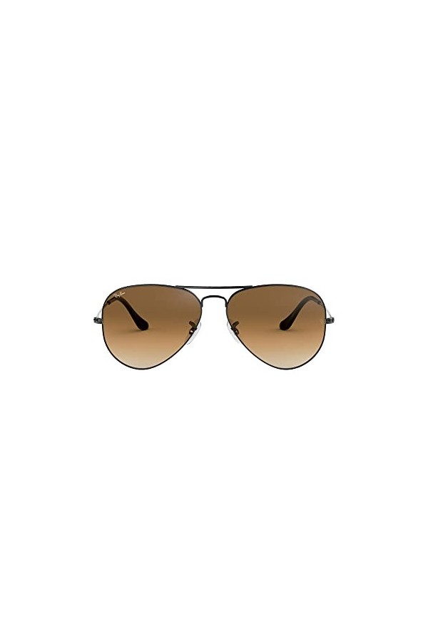 Ray-Ban - Lunette de soleil RB3025 Aviator Large Metal Aviator, Metal Gris/Vert W0879 Gunmetal 