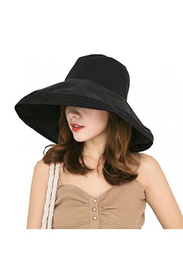 2022 Nouveauté Femme Capeline de Plage Pliable Chapeau de Soleil à Large Bord UPF 50+ Chapeau Protection Solaire Cap Visor An