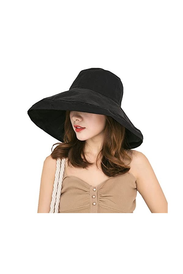 2022 Nouveauté Femme Capeline de Plage Pliable Chapeau de Soleil à Large Bord UPF 50+ Chapeau Protection Solaire Cap Visor An