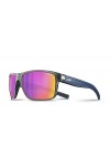Julbo Renegade Lunettes de Soleil, Noir Translucide Brillant/Bleu, Taille Unique Mixte