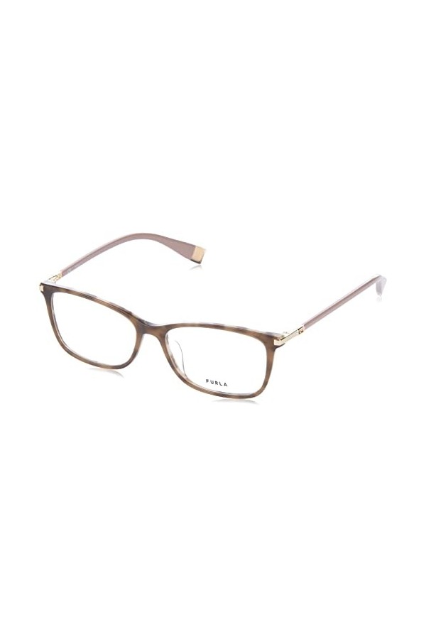 Furla Vfu590 Lunettes de Soleil, Marron Brillant/Beige Havana, 54 Femme